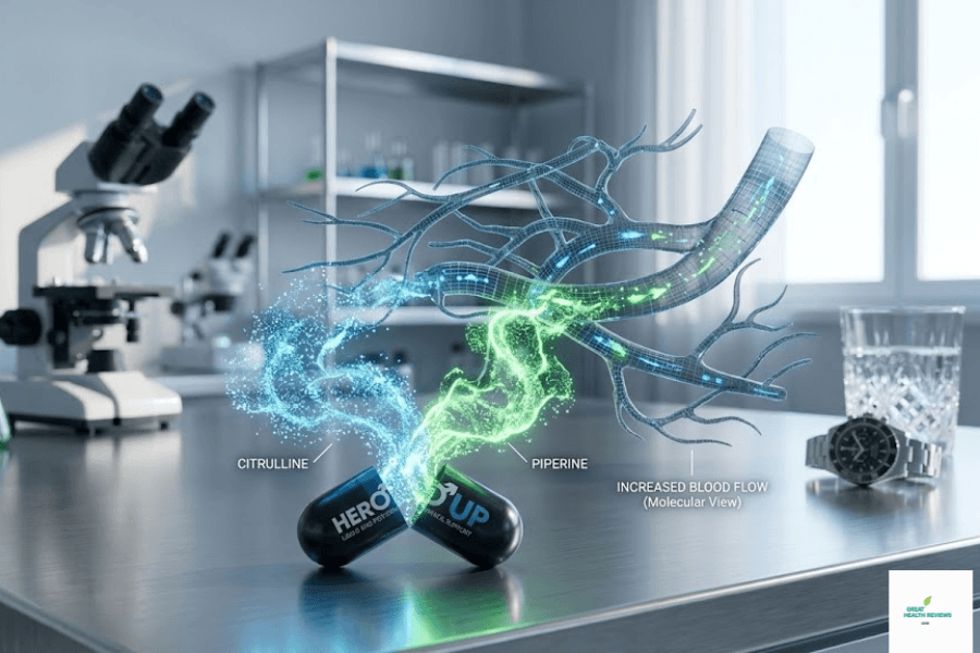 HeroUp Ingredients Lab Audit 2026 - L-Citrulline and Piperine Synergy - 2000% Absorption Matrix