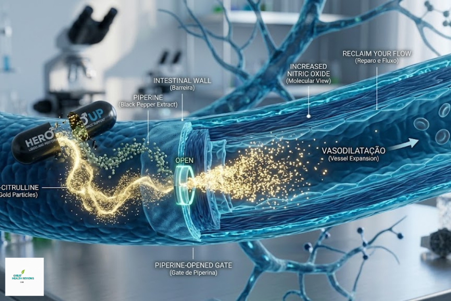 HeroUp Supplement Review 2026 - Nitric Oxide Gap and Enhanced Vascular Absorption Technology