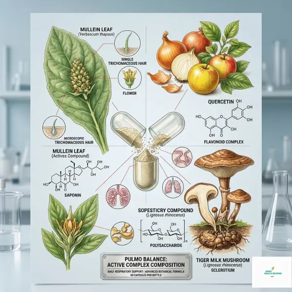 Pulmo Balance Ingredients Breakdown - Mullein and Bromelain Scientific Synergy
